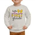 Hello First Grade For Girls Boys Cute Back To School Pencil Graphic Toddler Sweatshirt Hello First Grade For Girls Boys Cute Back To School Pencil Graphic Toddler Sweatshirt