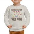 Kindergarten Wild West Goose Cowboy Goose Back To School Graphic Toddler Sweatshirt Kindergarten Wild West Goose Cowboy Goose Back To School Graphic Toddler Sweatshirt