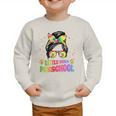 Little Miss Preschool Messy Bun Tie Dye Back To School Girls Graphic Toddler Sweatshirt Little Miss Preschool Messy Bun Tie Dye Back To School Girls Graphic Toddler Sweatshirt