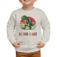 Roaring Into Second Grade T-Rex Back To School 2nd Grade Premium Tri-Blend Graphic Toddler Sweatshirt