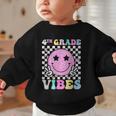 4th Grade Vibes Groovy Back To School Fourth Grade Girls Kid Graphic Toddler Sweatshirt