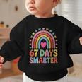 67 Days Smarter Rainbow For Back To School Kids Graphic Toddler Sweatshirt