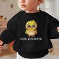 Back To School Chick With Brains Smart Intelligent Girls Graphic Toddler Sweatshirt