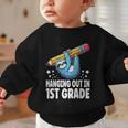 Back To School First Grade Sloth Hanging Out In 1st Grade Graphic Toddler Sweatshirt