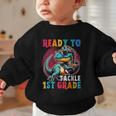 First Day Back To School 1st Grade Boys Football Dinosaur Graphic Toddler Sweatshirt