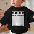 Happy Back To School Boys Girls Bruh Im In 1st Grade Sign My Graphic Toddler Sweatshirt Happy Back To School Boys Girls Bruh Im In 1st Grade Sign My Graphic Toddler Sweatshirt