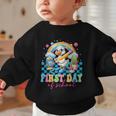 Happy First Day Of School Goose Cute Duck Back To School Graphic Toddler Sweatshirt