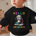 Hello First Grade Panda Lover Back To School Kids Boys Girls Graphic Toddler Sweatshirt