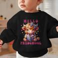 Hello Preschool Cute Highland Cow Lover Back To School Graphic Toddler Sweatshirt