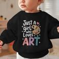 Just a Girl Who Loves Art Cute Back To School Kids Girls Graphic Toddler Sweatshirt Just a Girl Who Loves Art Cute Back To School Kids Girls Graphic Toddler Sweatshirt