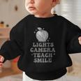 Lights Camera Teach Smile Disco-Ball Back To School Outfit Graphic Toddler Sweatshirt Lights Camera Teach Smile Disco-Ball Back To School Outfit Graphic Toddler Sweatshirt