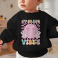 Pink 4th Grade Vibes Smile Face Back To School Fourth Grade Graphic Toddler Sweatshirt