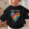Rainbow Pencil Heart Back To School Creative Graphic Toddler Sweatshirt