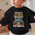 Rollin Crush Dinosaur Monster Truck Back To School 1st Grade Graphic Toddler Sweatshirt