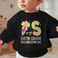 S Is For Sixth Grade Back To School Pencil Bow 6th Grade Kid Graphic Toddler Sweatshirt