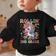 Second Grade Back To School First Day Girls Rollin Unicorn Graphic Toddler Sweatshirt Second Grade Back To School First Day Girls Rollin Unicorn Graphic Toddler Sweatshirt