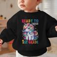 Student Unicorn Ready Back To School Crush 1st Grade Girls Graphic Toddler Sweatshirt Student Unicorn Ready Back To School Crush 1st Grade Girls Graphic Toddler Sweatshirt