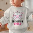 Cute 3rd Grade Vibes Cat Kitten Lover Back To School Girls Graphic Toddler Sweatshirt