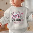 Cute 6th Grade Vibes Cat Kitten Lover Back To School Girls Graphic Toddler Sweatshirt