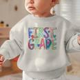 First Grade Back To School Happy First Day Of School Graphic Toddler Sweatshirt First Grade Back To School Happy First Day Of School Graphic Toddler Sweatshirt