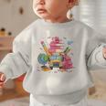 Girls Cute Pink Bows Coquette Aesthetic Back To School Graphic Toddler Sweatshirt