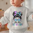 Little Miss 1st Grade Messy Bun Back To School Girls Kids Graphic Toddler Sweatshirt