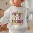 Ready To Crush Second 2nd Grade Back To School Unicorn Kids Performance Graphic Toddler Sweatshirt