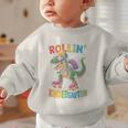 T Rex Rollin Into Kindergarten Back To School First Day Boys Graphic Toddler Sweatshirt T Rex Rollin Into Kindergarten Back To School First Day Boys Graphic Toddler Sweatshirt