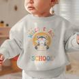 Welcome Back To School Raccoon First Day Of School Checkered Premium Tri-Blend Graphic Toddler Sweatshirt