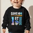 1st Grade Back To School Baseball Drip Ice Cream Game On Graphic Toddler Sweatshirt