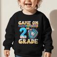 2nd Grade Back To School Baseball Drip Ice Cream Game On Graphic Toddler Sweatshirt