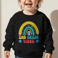 2nd Grade Vibes Back To School Rainbow Second Grade Graphic Toddler Sweatshirt