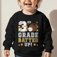 3rd Grade Batter Up Baseball First Day Back To School Graphic Toddler Sweatshirt 3rd Grade Batter Up Baseball First Day Back To School Graphic Toddler Sweatshirt