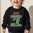 4th Grade Level Unlocked Back To School Pixel Game Graphic Toddler Sweatshirt
