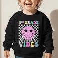 4th Grade Vibes Groovy Back To School Fourth Grade Girls Kid Graphic Toddler Sweatshirt