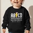 ABCD Second Grade Rocks First Day Of School Back To School Graphic Toddler Sweatshirt ABCD Second Grade Rocks First Day Of School Back To School Graphic Toddler Sweatshirt