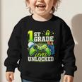 Back To School 1st First Grade Level Unlocked Gamer Kid Graphic Toddler Sweatshirt Back To School 1st First Grade Level Unlocked Gamer Kid Graphic Toddler Sweatshirt