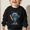 Back To School 2025 Robot Pencil For Kids Graphic Toddler Sweatshirt