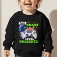 Back To School 6th Grade Level Unlocked Gamer Boys Kids Graphic Toddler Sweatshirt