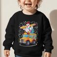 Back To School Chicken School Bus 100 Days Of School Graphic Toddler Sweatshirt Back To School Chicken School Bus 100 Days Of School Graphic Toddler Sweatshirt