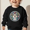 Back To School Icelandic Sheepdog Dog Boy Girls Student Kids Graphic Toddler Sweatshirt
