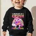 Back To School Unicorn Girls I'm Ready To Crush Preschool Graphic Toddler Sweatshirt