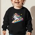 Back To School Unicorn Riding A Pencil Graphic Toddler Sweatshirt Back To School Unicorn Riding A Pencil Graphic Toddler Sweatshirt