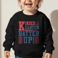 Baseball Kindergarten Back To School Kindergarten Batter Up Graphic Toddler Sweatshirt
