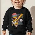 Baseball Player Pencil Back To School Cute Sport Students Graphic Toddler Sweatshirt