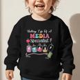 Battery Life Of A Media Specialist Back To School Graphic Toddler Sweatshirt Battery Life Of A Media Specialist Back To School Graphic Toddler Sweatshirt
