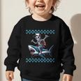 Boys Skeleton Riding a Shark Back To School Graphic Toddler Sweatshirt