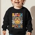Bruh We Back 4th Grade Vibes Back To School Fourth Grade Graphic Toddler Sweatshirt