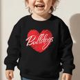 Bulldogs Heart Back To School Spirit R Graphic Toddler Sweatshirt