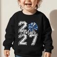 Class Of 2027 Cheer Blue Senior 2027 Back To School Graphic Toddler Sweatshirt